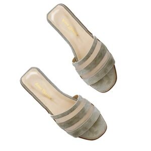 Anne Thomas La Baule Sandles in Sage Mastice